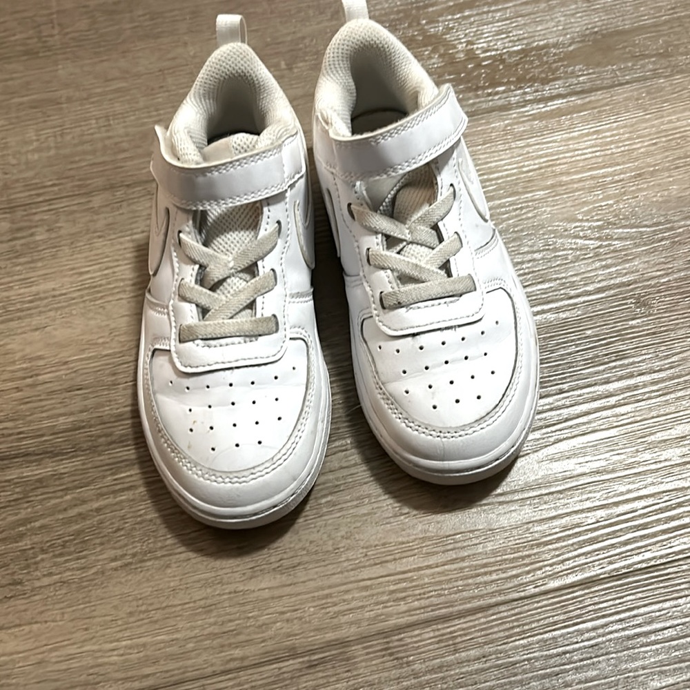 White Nikes toddler size 10